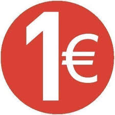 Autocollants 1€ Euro Paquet de 500 - Idéal pour tous vos projets