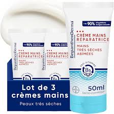 BepanthenDerma® Crème Mains Hydratante Réparatrice - Soin Optimal pour Mains Très Abîmées