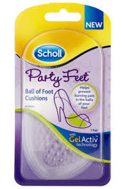 Semelles GelActiv Antidérapant Scholl Party Feet - Confort et Protection