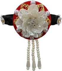 Magnifique Serre Tête Hanbok Avec Perles - Accessoire Coréen Élégant