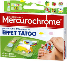 Pansements Transparents Mercurochrome Effet Tatoo : Protection Discrète et Efficace