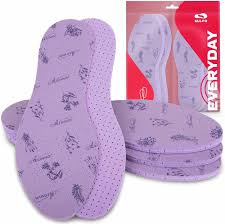 Paires Semelles Antibactériennes Parfumées Lavande - Confort et Fraîcheur