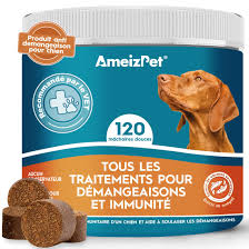 AmeizPet Friandises Démangeaisons : Un Soutien Naturel pour l'Immunité Digestive de Votre Chien