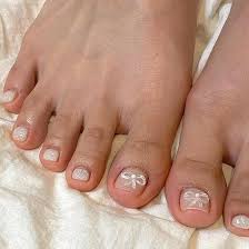 Acrylique Couverture D'Orteils Brillant Artificiel - Faux Ongles Pieds Élégants